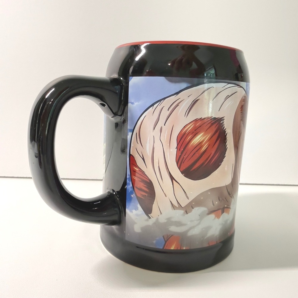 Attack on Titan Season 2 Stein Mug Eren Mikasa Colossal Anime Surreal 2017 NEW - Picture 5 of 8